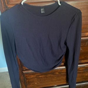 Cropped navy blue long sleeve